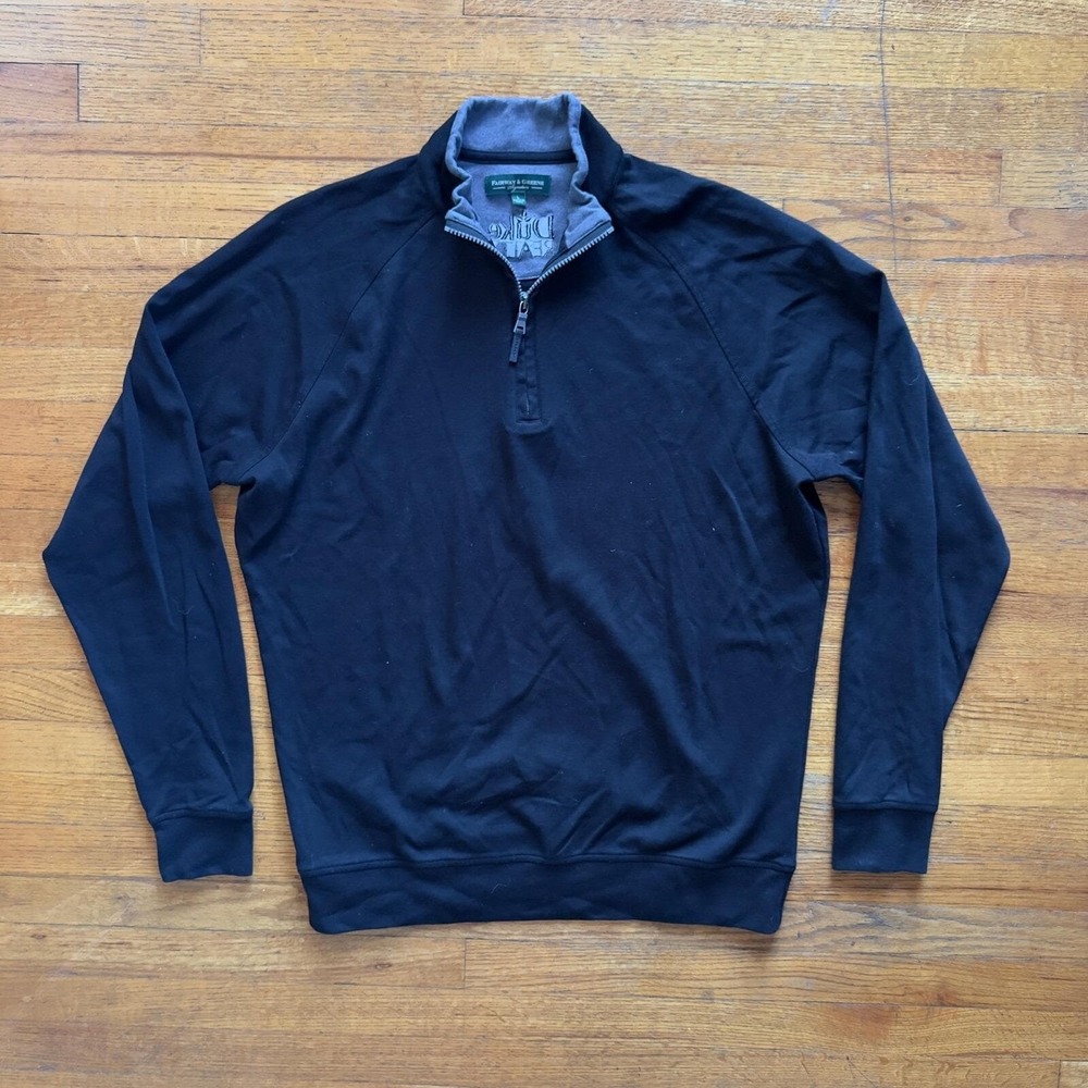 Fairway & Greene Pullover 1/4 Zip Golfing Athletic Duke Realty Black L